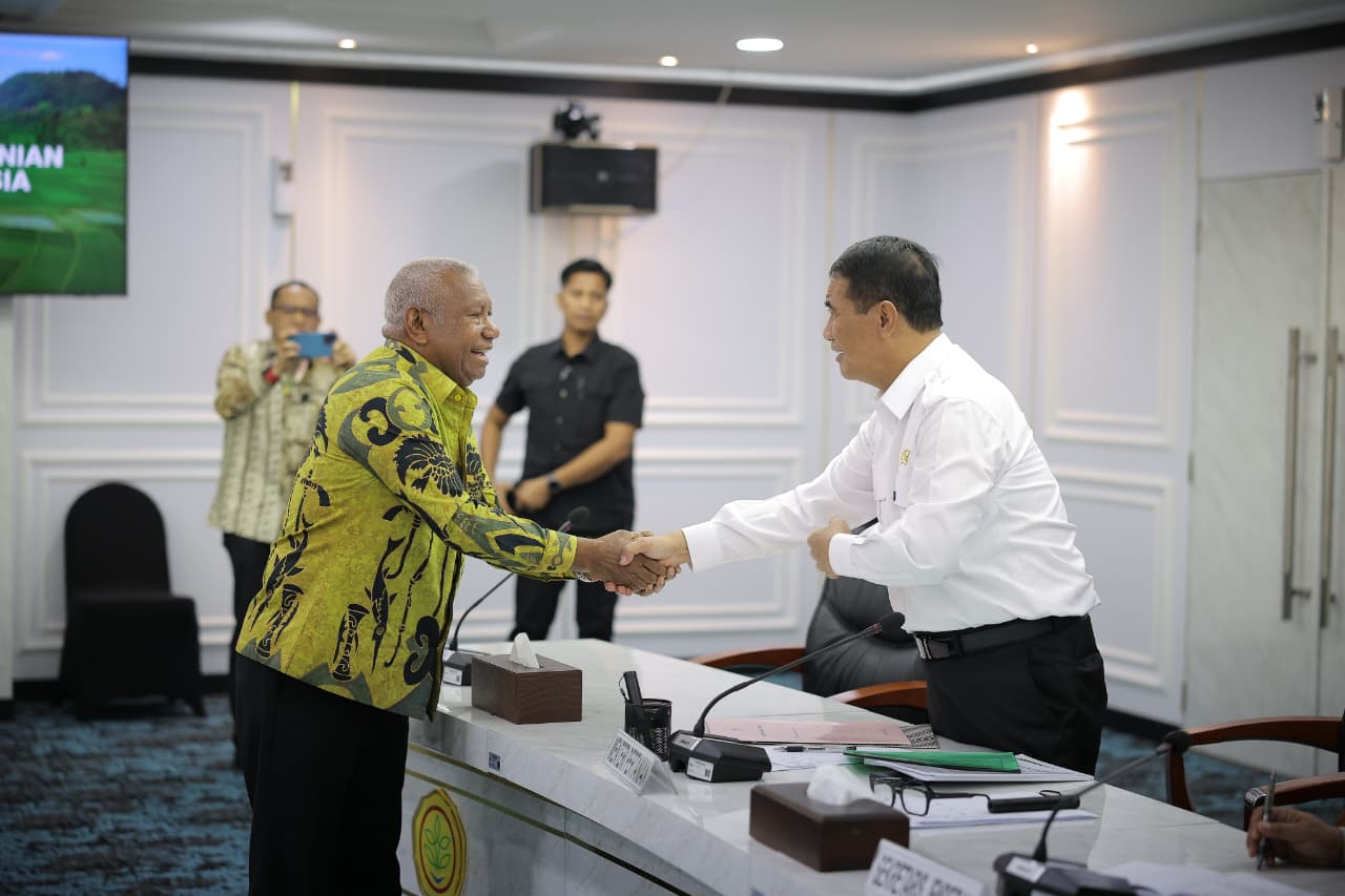 Bertemu Menteri Pertanian, Gubernur Papua Barat Perjuangkan Penguatan Infrastruktur dan Ketahanan Pangan