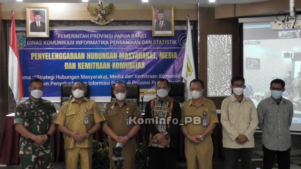 Rekatkan Kemitraan, Diskominfo Perstatik Papua Barat Gelar Pertemuan dengan  Media