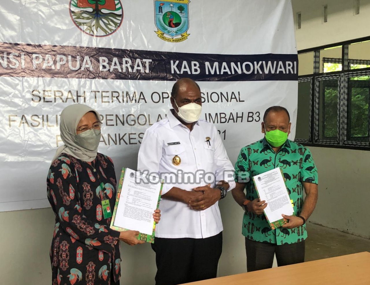 Serah Terima Operasional Fasilitasi Pengelolaan Limbah B3 FASYANKES Tahun 2021