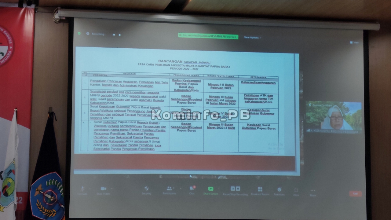 Sukseskan Pemilihan Anggota MRP-PB Periode 2022-2027 Harus Maksimal Setiap Tahapan