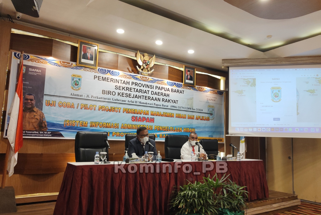 Biro Kesra Setda Papua Barat Launching Aplikasi 