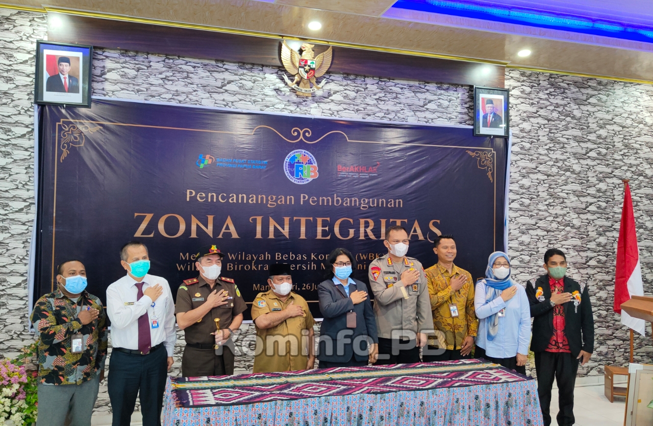 Pencanangan ZI Menuju WBK/WBBM, BPS Papua Barat Nyatakan Tidak Toleransi Semua Bentuk Korupsi