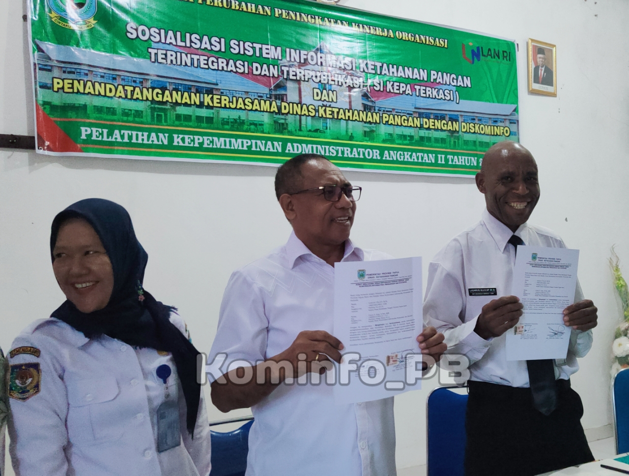Dinas Ketahanan Pangan dan Kominfo Papua Barat MoU Berkaitan Sistem Informasi Terintegrasi 