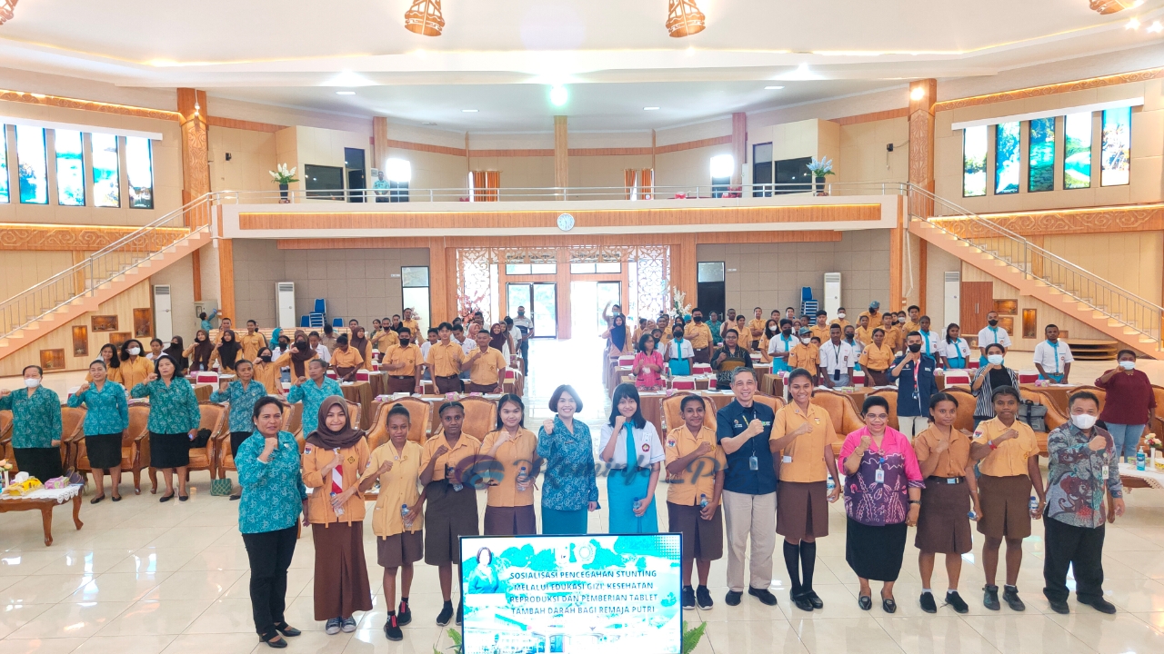 Ratusan Siswa/i Ikut Sosialisasi Pencegahan Stunting dan Pembagian TTD Yang Digagas TP PKK Papua Barat