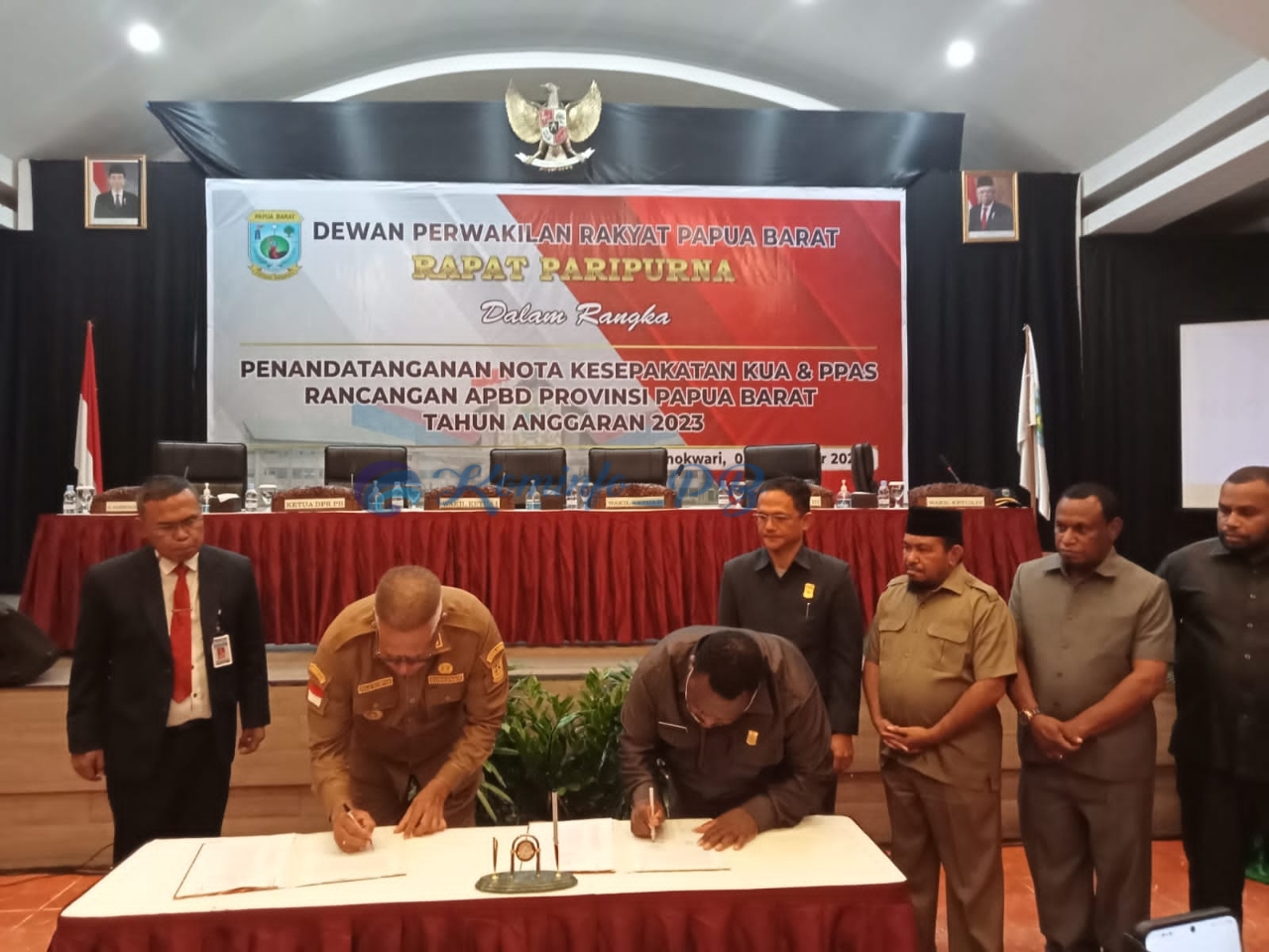 Penandatangan KUA dan PPAS APBD  Pemprov Papua Barat Tahun 2023 Terlaksana