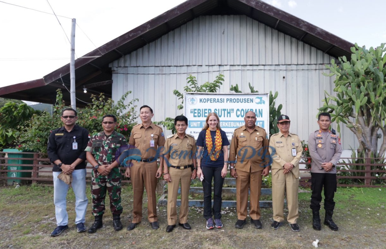 Rombongan Pemprov Papua Barat dan Dubes Norwegia Berkunjung Melihat Kakao Ransiki