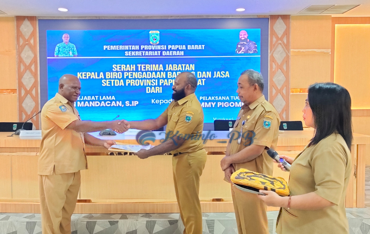 Sertijab Plt. Karo Pengadaan Barang dan Jasa Papua Barat, Jemy Pigome Terus Bangun Komunikasi