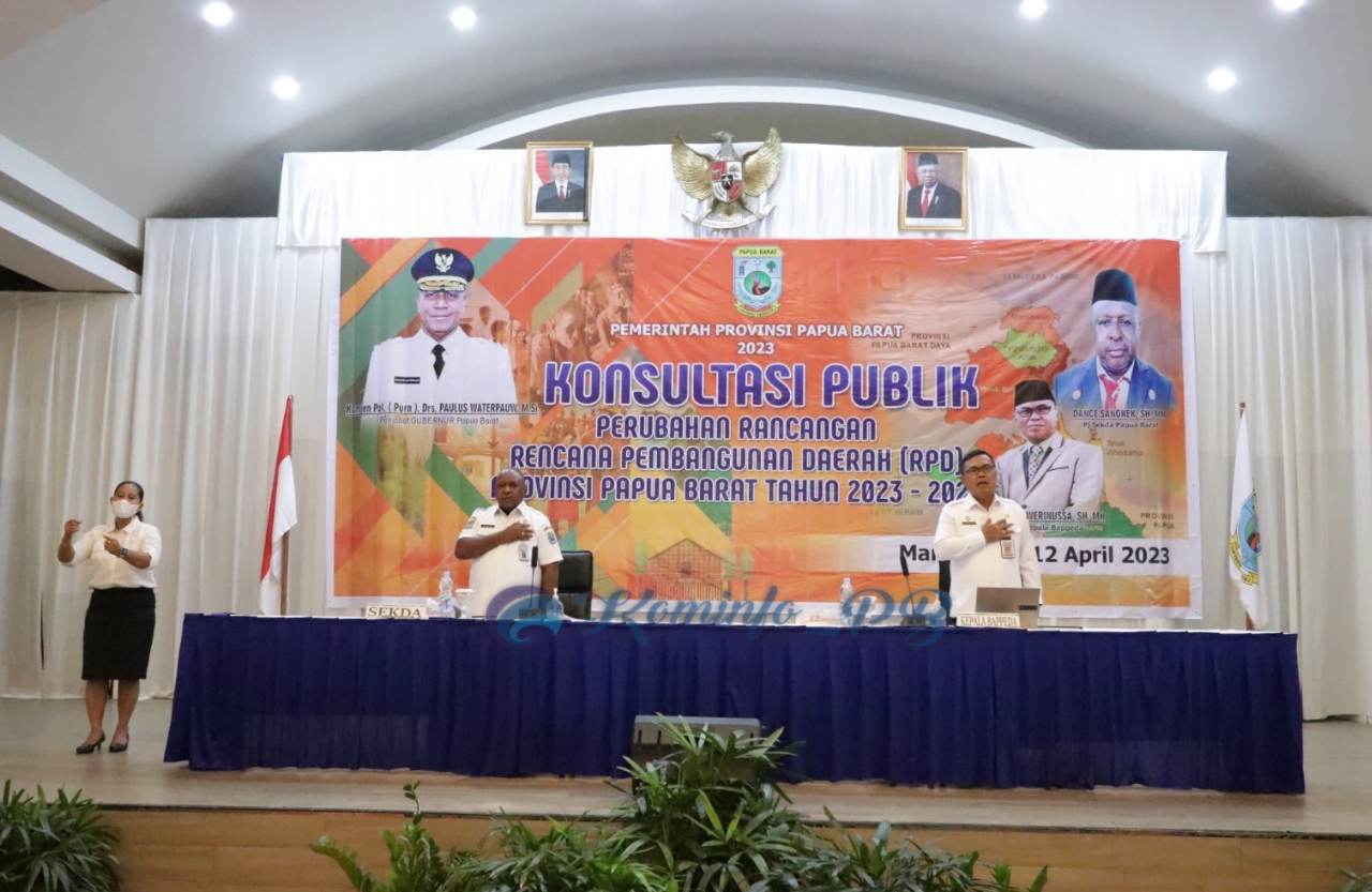 Pesan Pj. Gubernur Waterpauw Dalam Pembukaan Perubahan Rancangan RPD Papua Barat