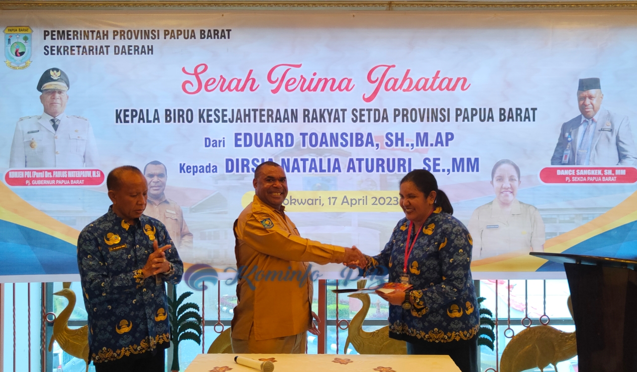 Sertijab Kepala Biro Kesra Setda Papua Barat, Dirsia Atururi : Mohon dukungan kita kerja tim
