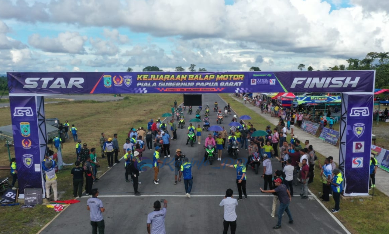 Kejuaraan Balap Motor Piala Gubernur Papua Barat Bergulir, Waterpauw Motivasi Pembalap Tampil Terbaik