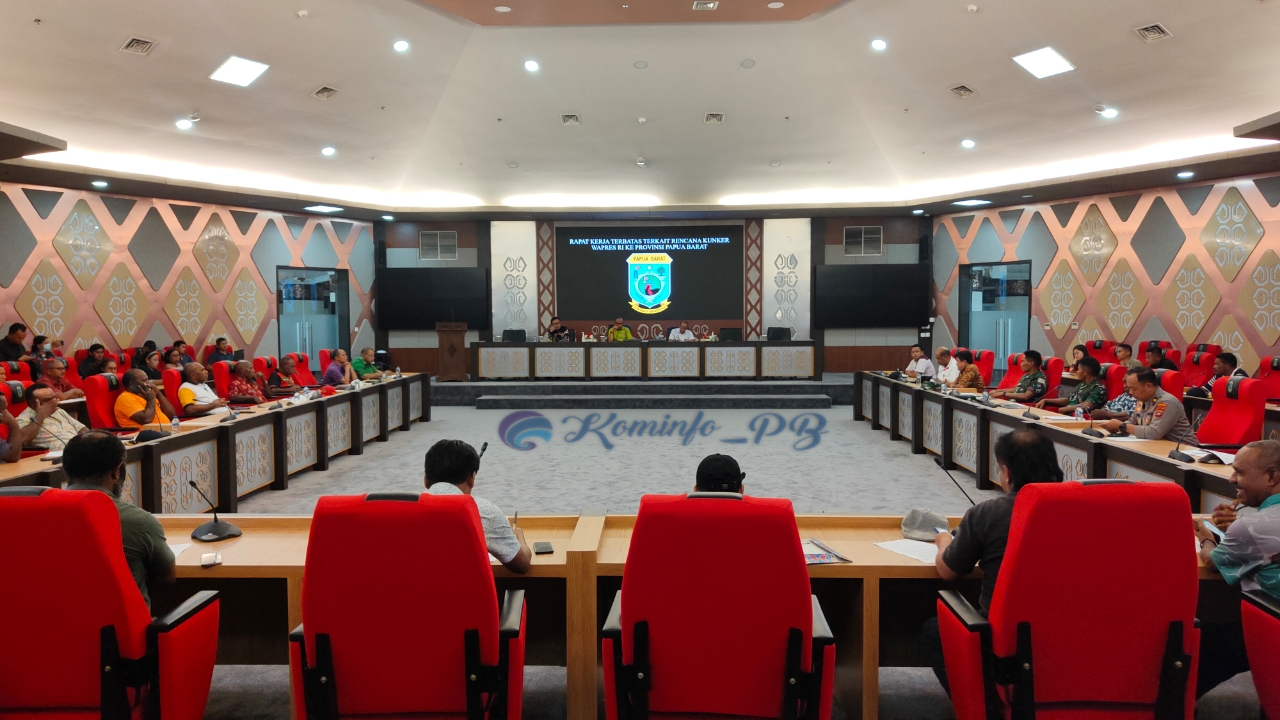 Belum Final, Rapat Kasiapan Rangkaian Acara Kunker Wapres di Papua Barat Masih Berlanjut