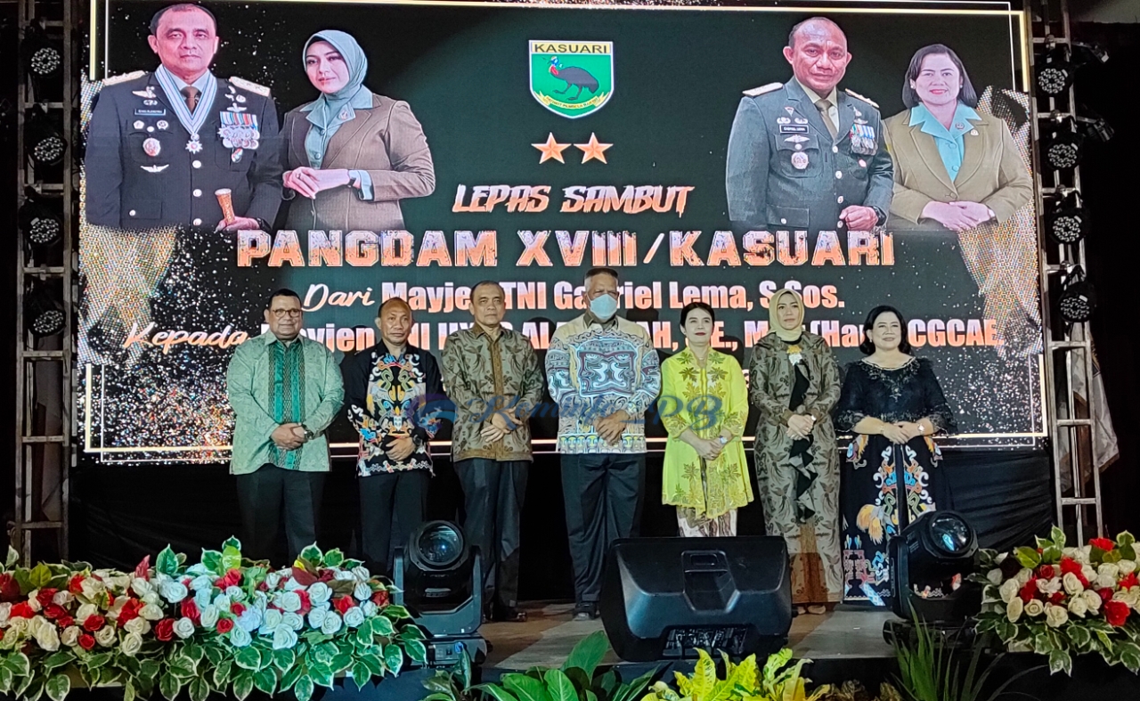 Pisah Sambut Pangdam XVIII/Kasuari, Pj. Gubernur Waterpauw Serukan Sinergi Lanjut Atasi Stunting dan Kemiskinan Ekstrem