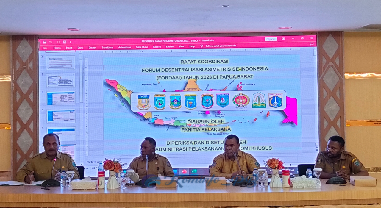 Pj. Sekda Papua Barat Pimpin Rapat Matangkan Kegiatan FORDASI 2023 dan Mengecek Kesiapan Semua Seksi
