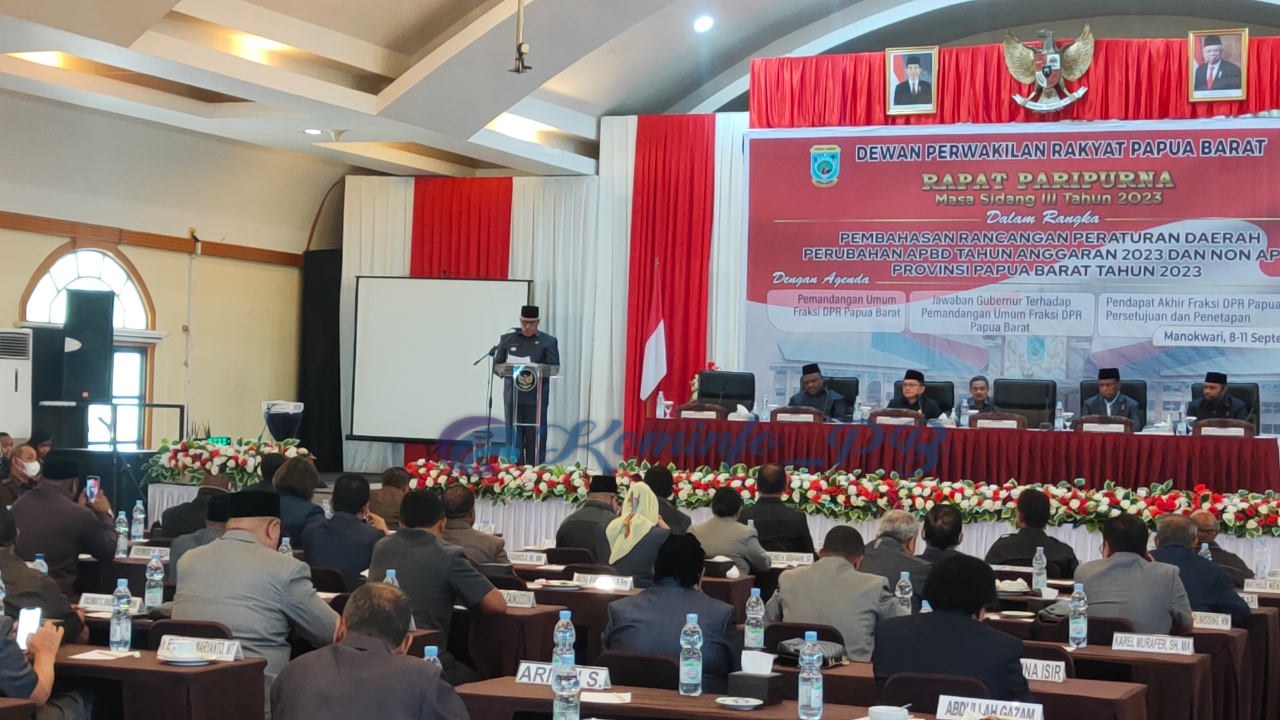 Jawaban Pj. Gubernur Waterpauw Atas Pandangan Umum Fraksi-fraksi Terhadap Ranperda APBD-P T.A 2023