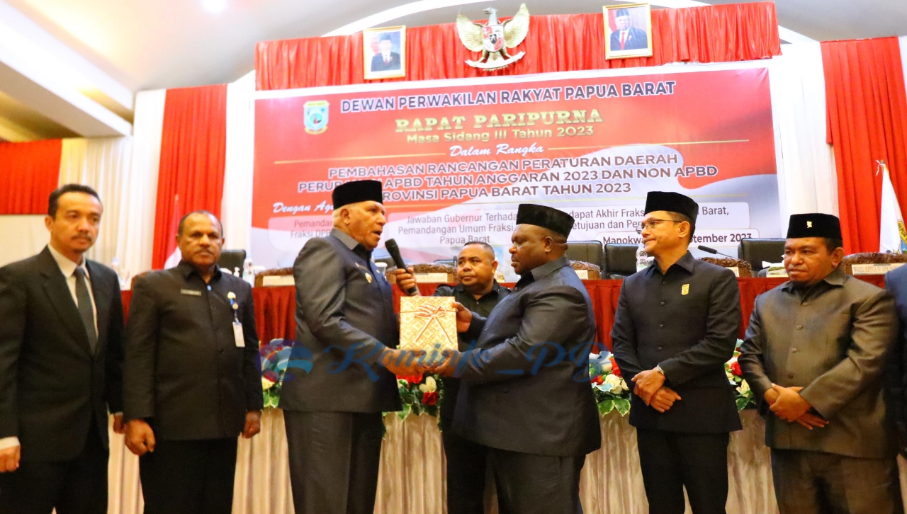 Penutupan Paripurna Ranperda APBD-P, Pj. Gubernur Waterpauw : Komitmen Bersama Dalam Membangun Masyarakat Papua Barat