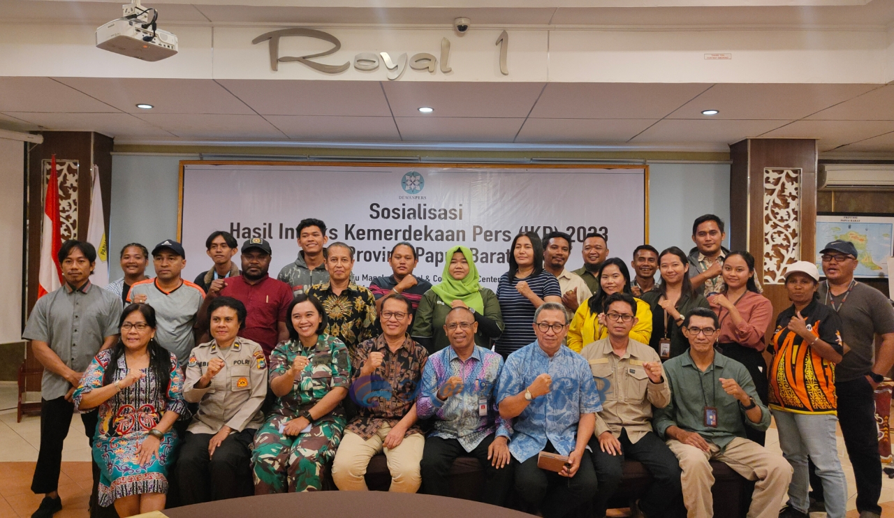Sosialisasi Hasil IKP 2023, Pj. Gubernur Papua Barat Instruksi Seluruh Jajaran Terbuka dan Dukung Kinerja Pers