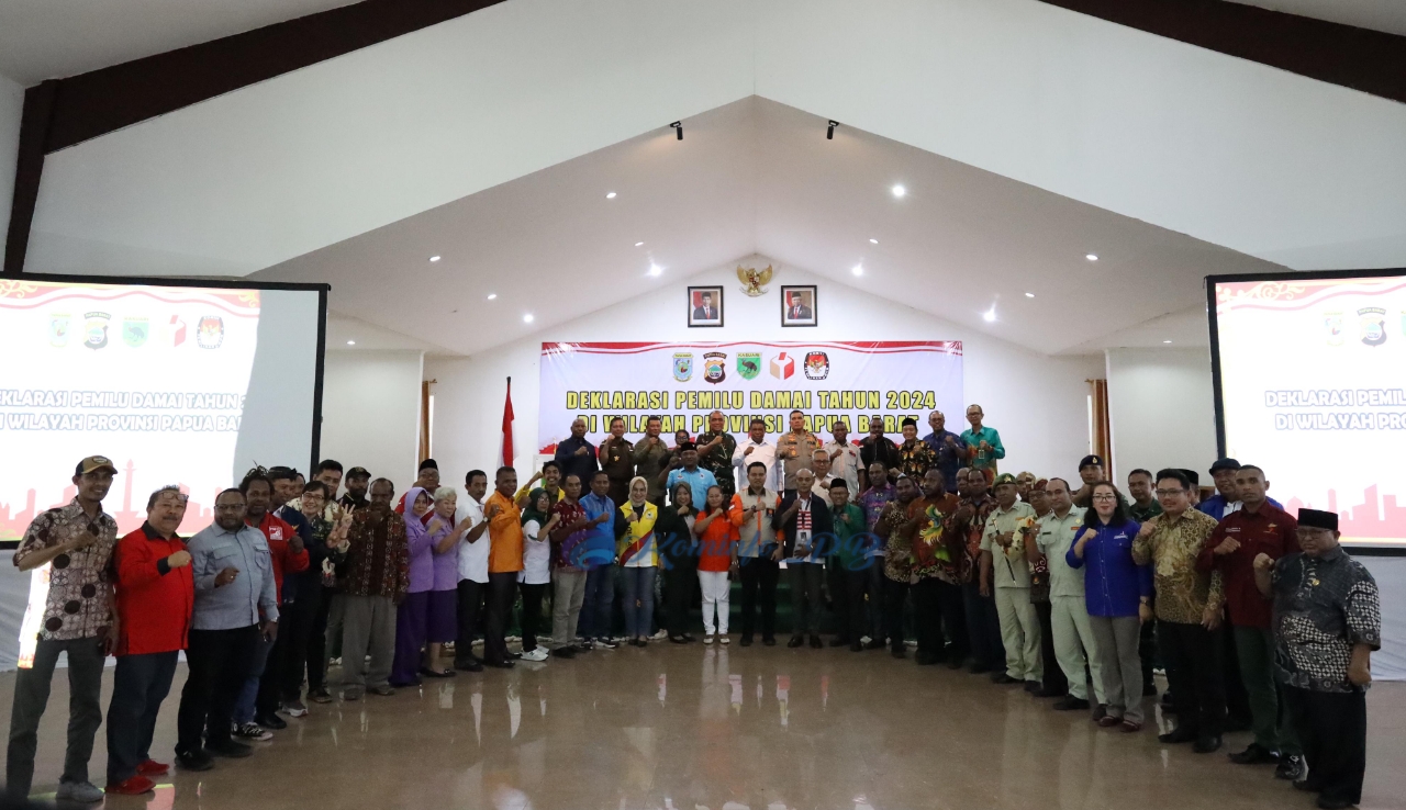 Semua Pihak Sepakat, Deklarasi Pemilu 2024 Damai Menggema dari Papua Barat