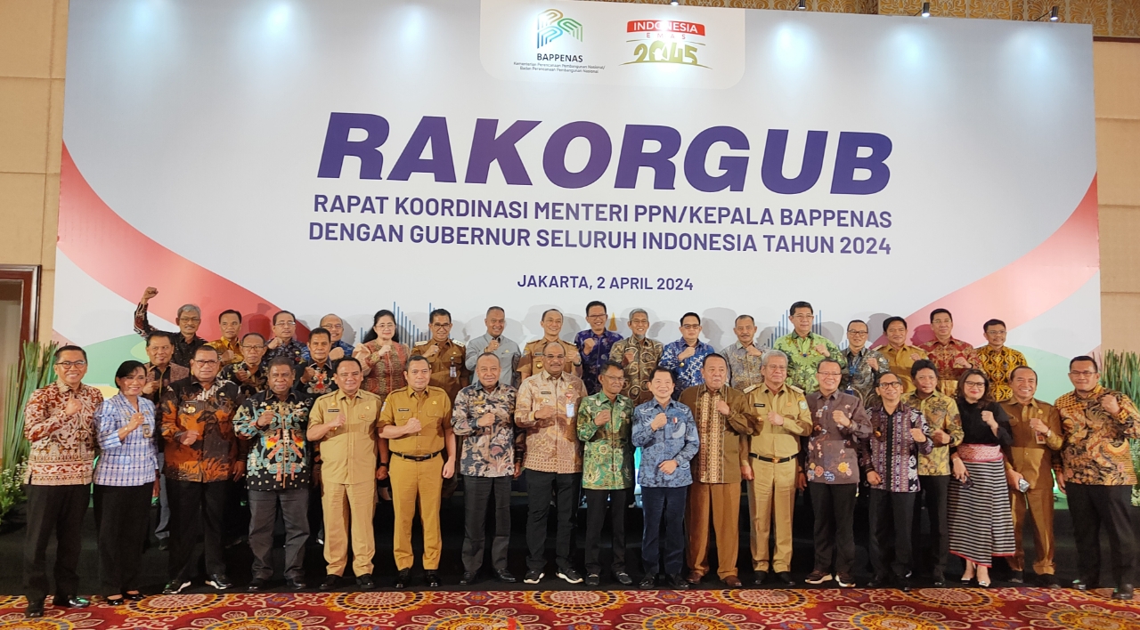 Hadiri RAKORGUB Bersama Menteri PPN/Bappenas, Pj. Gubernur Ali Baham Sambut Baik Inisiasi Sejumlah Inpres