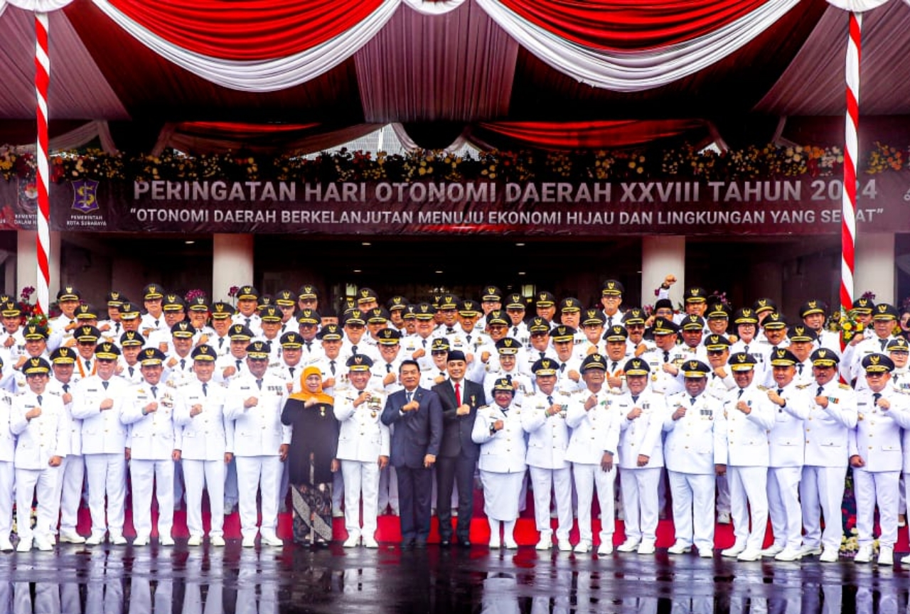 Pj. Gubernur ABT Hadiri Peringatan OTDA Ke-28, Mendagri Ingatkan Evaluasi dan Manfaat Ekonomi Hijau Berkelanjutan