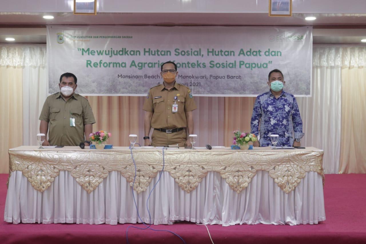 Balitbangda Papua Barat Gelar Whorkshop dan FGD Topik Perhutanan Sosial, Hutan Adat serta Reforma agraria