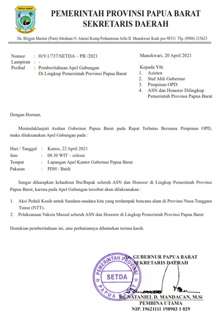 22 April 2021, Pemprov Papua Barat Gelar Aksi Peduli Kasih Bagi NTT dan Vaksinasi Massal