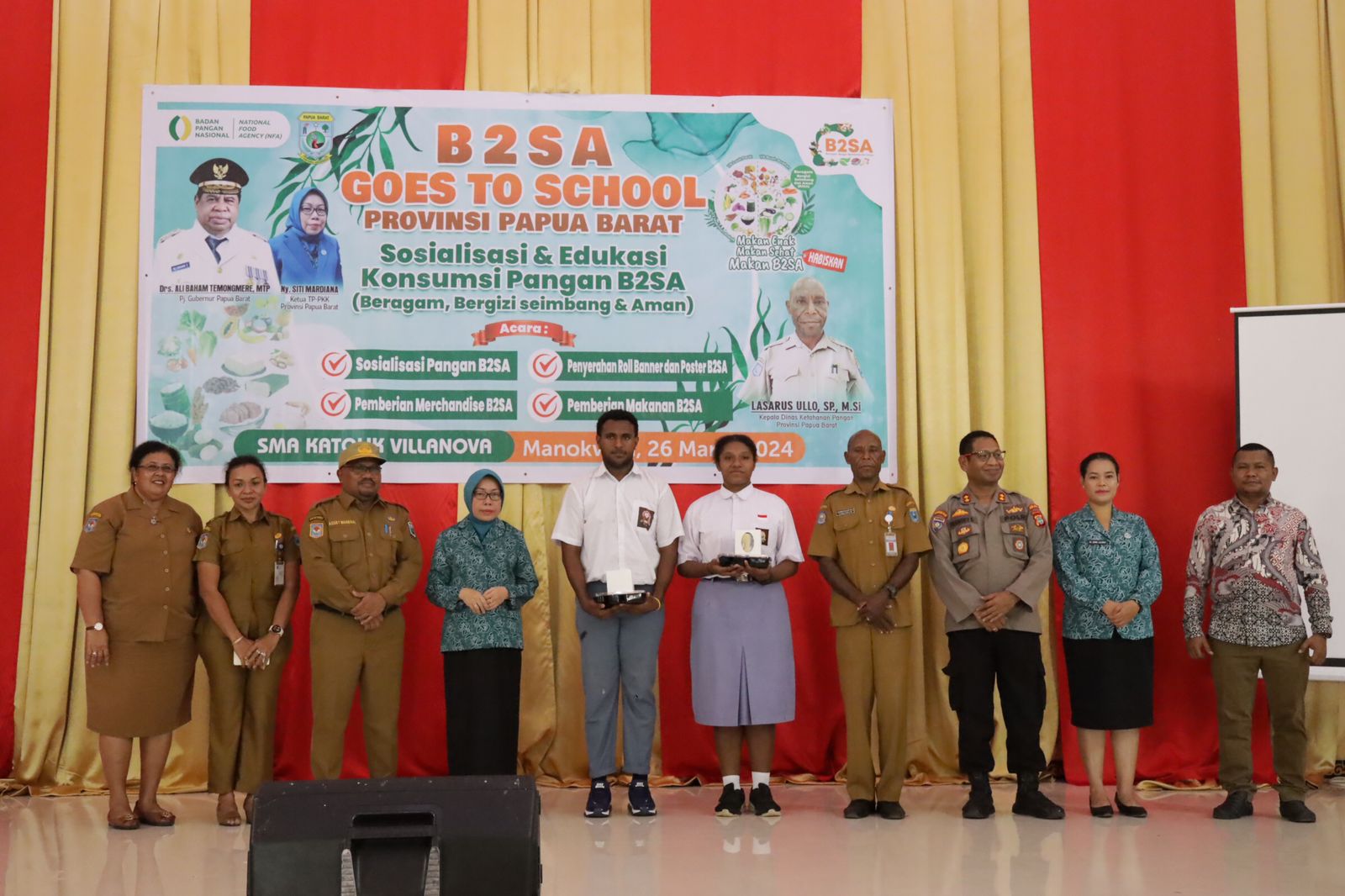 Pj. Ketua TP PKK Papua Barat Membuka Kegiatan B2SA Goes To School Tahun 2024
