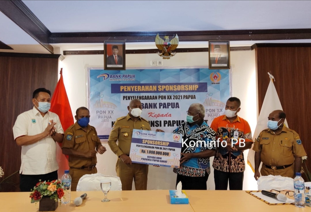 Sukseskan PON XX, PT. Bank Papua Berikan Dana Sponsorship 1 Milyar Kepada KONI Papua Barat