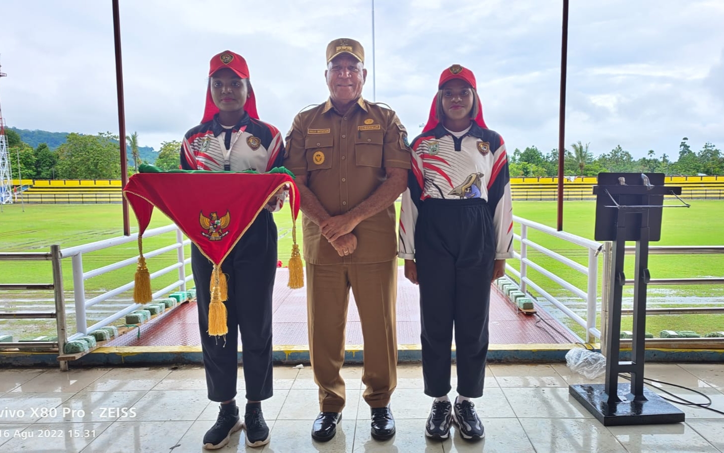 Penjabat Gubernur Waterpauw Inspektur Upacara Peringatan Detik-Detik Proklamasi di Manokwari
