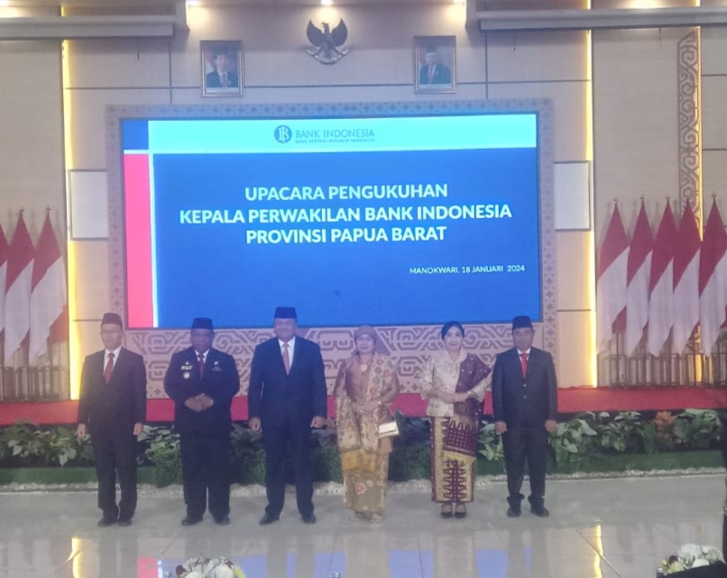 Hadiri Pengukuhan Kepala BI Perwakilan Papua Barat, Pj. Gubernur Ali Baham Harap Adanya Peningkat Ekonomi