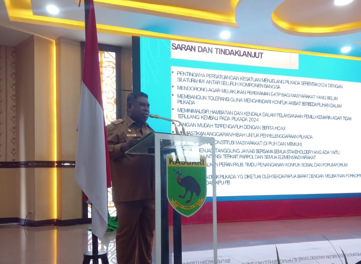 Pj. Gubernur ABT Isukan Persiapan Pengamanan Pilkada Pada Rapim Kodam Kasuari