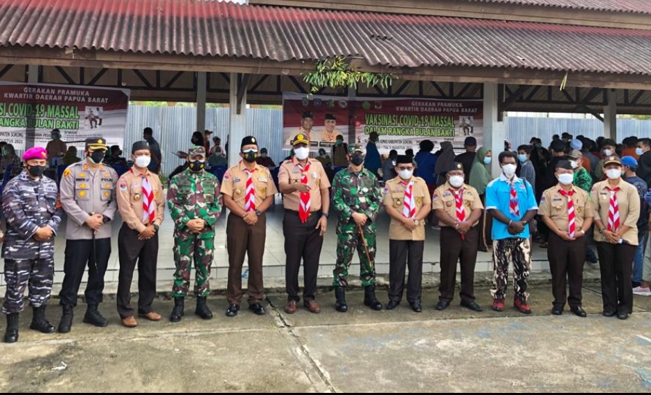 Peringati Hut Ke-60, Pramuka Papua Barat Gelar Vaksinasi Massal Covid-19
