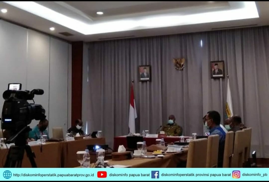 Gubernur Papua Barat Mengikuti Video Conference Musrenbangnas RKP 2021