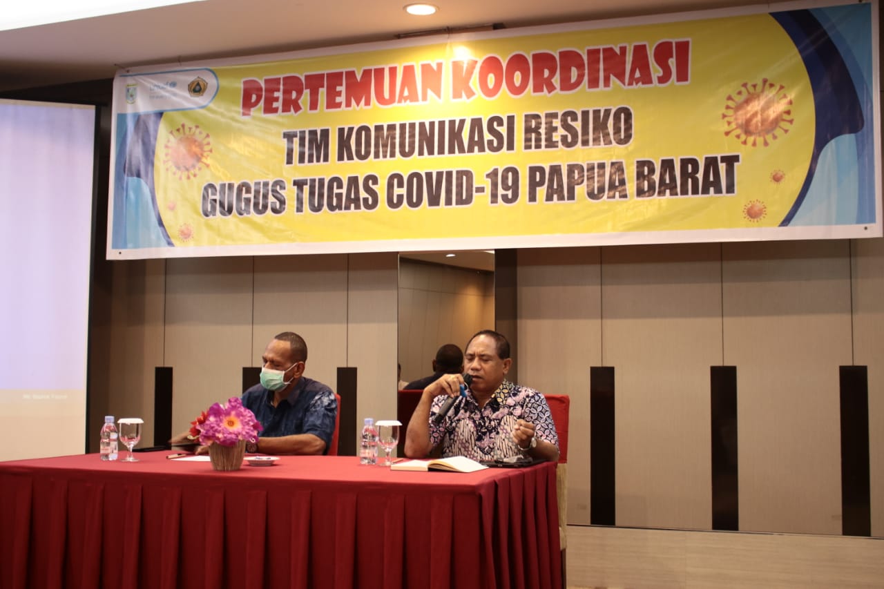 Rapat Koordinasi Tim Komunikasi Resiko Gugus Tugas Covid-19 Papua Barat