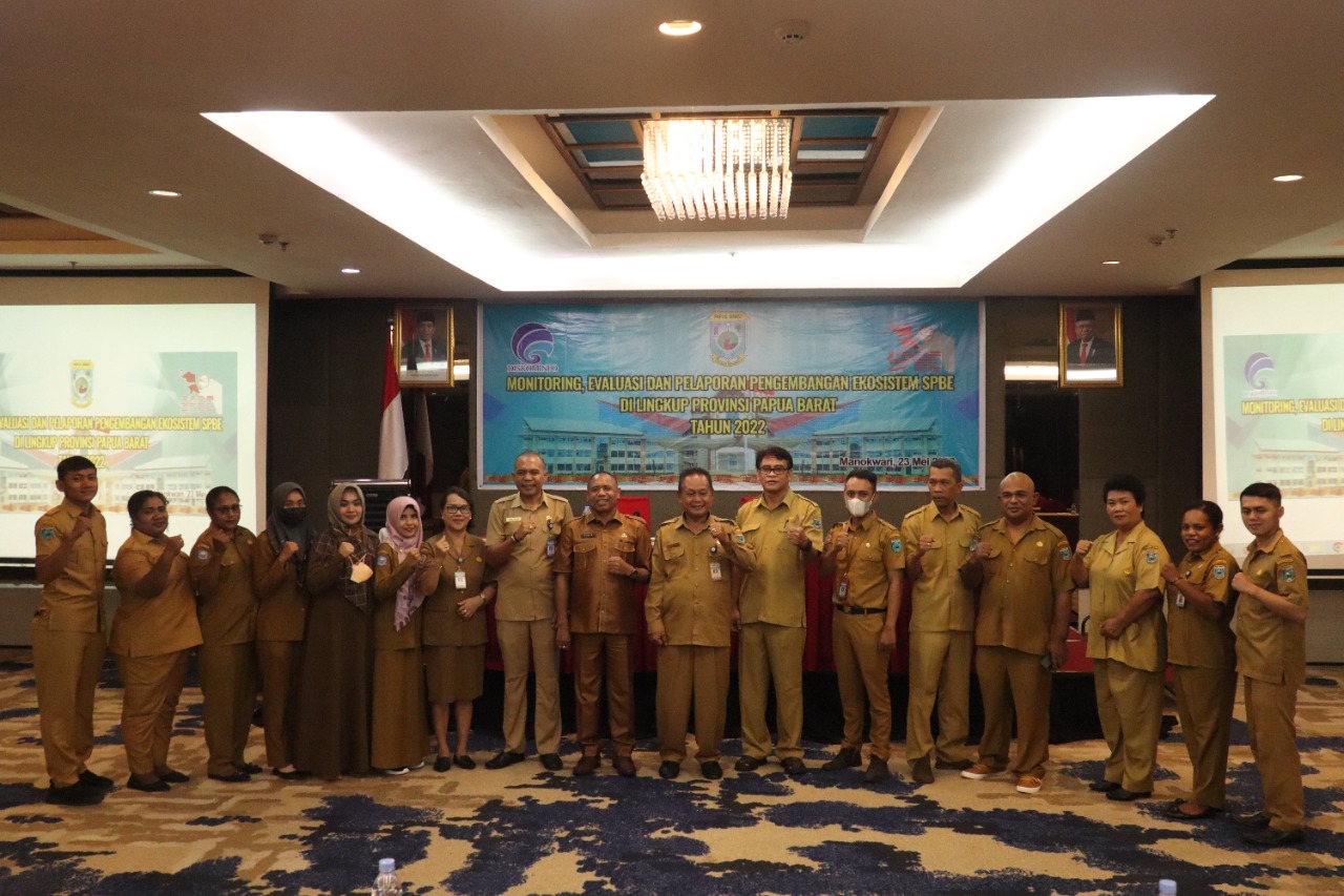 Diskominfo Selenggarakan Monev Pelaporan Pengembangan Ekosistem SPBE di Lingkup Pemprov Papua Barat Tahun 2022
